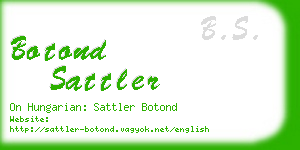 botond sattler business card